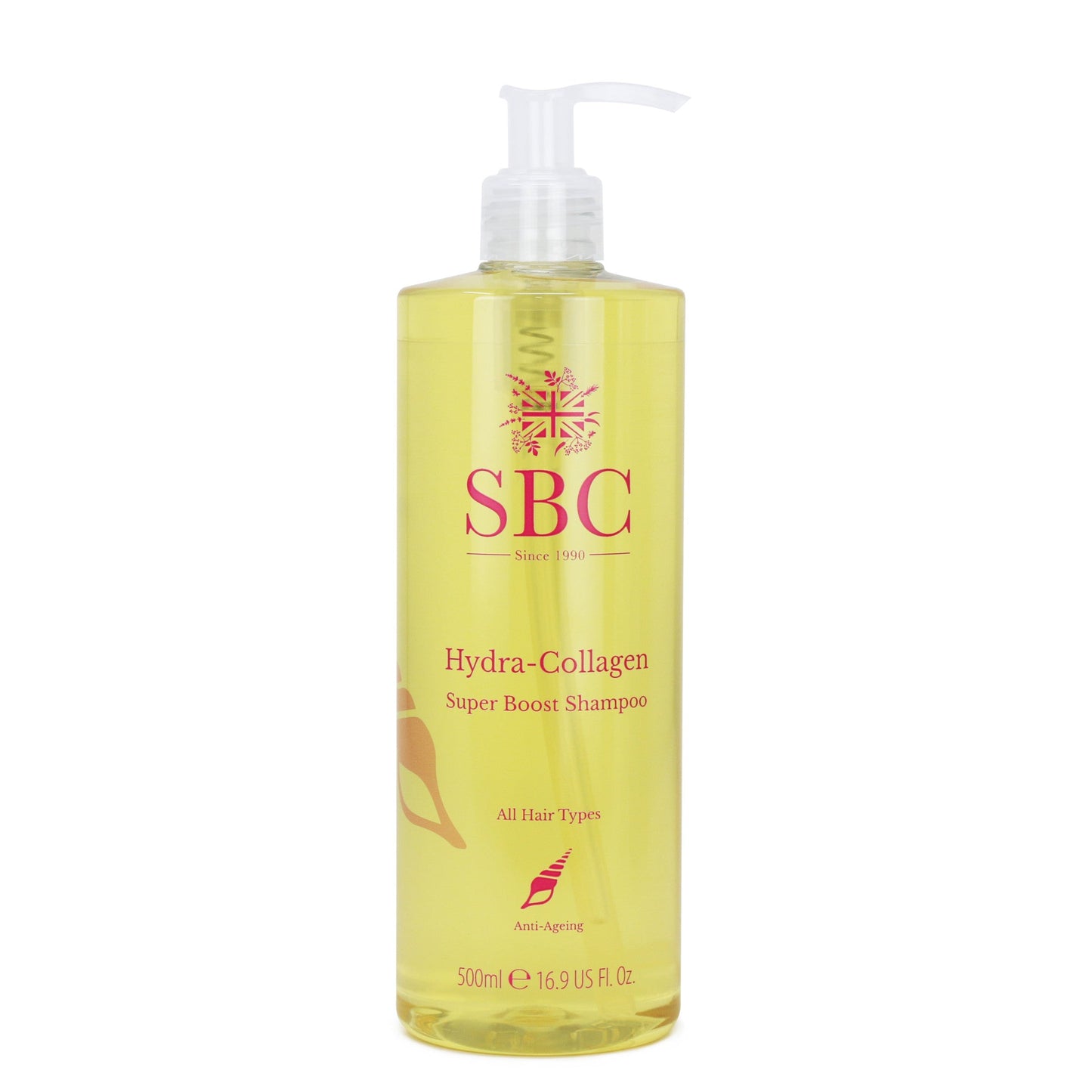 Hydra-Collagen Super Boost Shampoo 500ml on a white background 